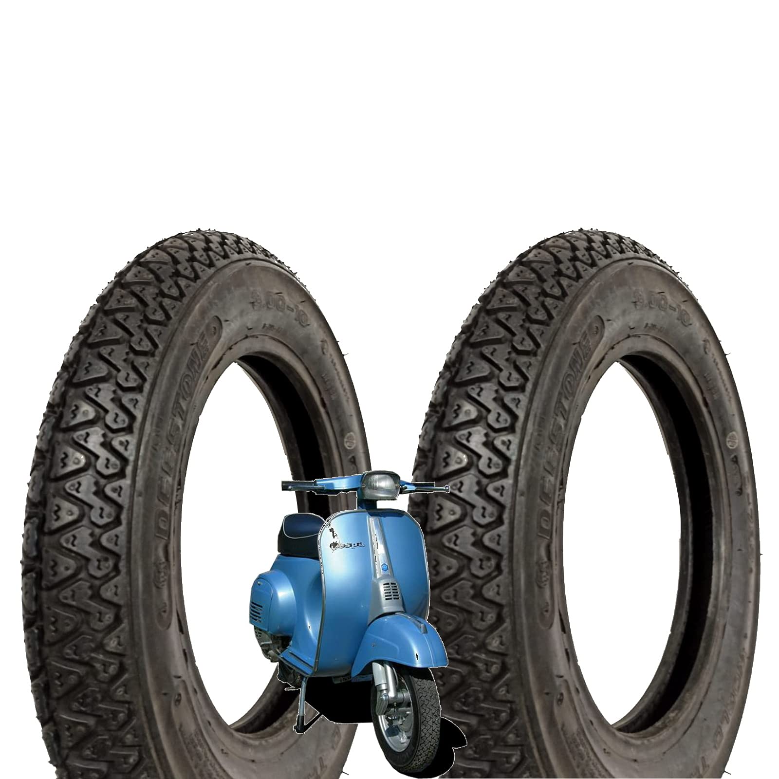 2 Reifen 3.00 10 42J 4 P.R. Design Michelin, kompatibel mit Vespa 50 Special PK 50 S XL N 125 ET3 von ECOVELO