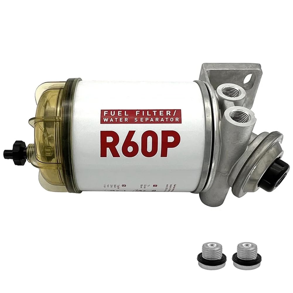 Ecverbyh Kraftstofffilter R60P Marine Kraftstoff-Wasserabscheider für Marine Außenbordmotor Boot Zubehör Ersetzt von Ecverbyh