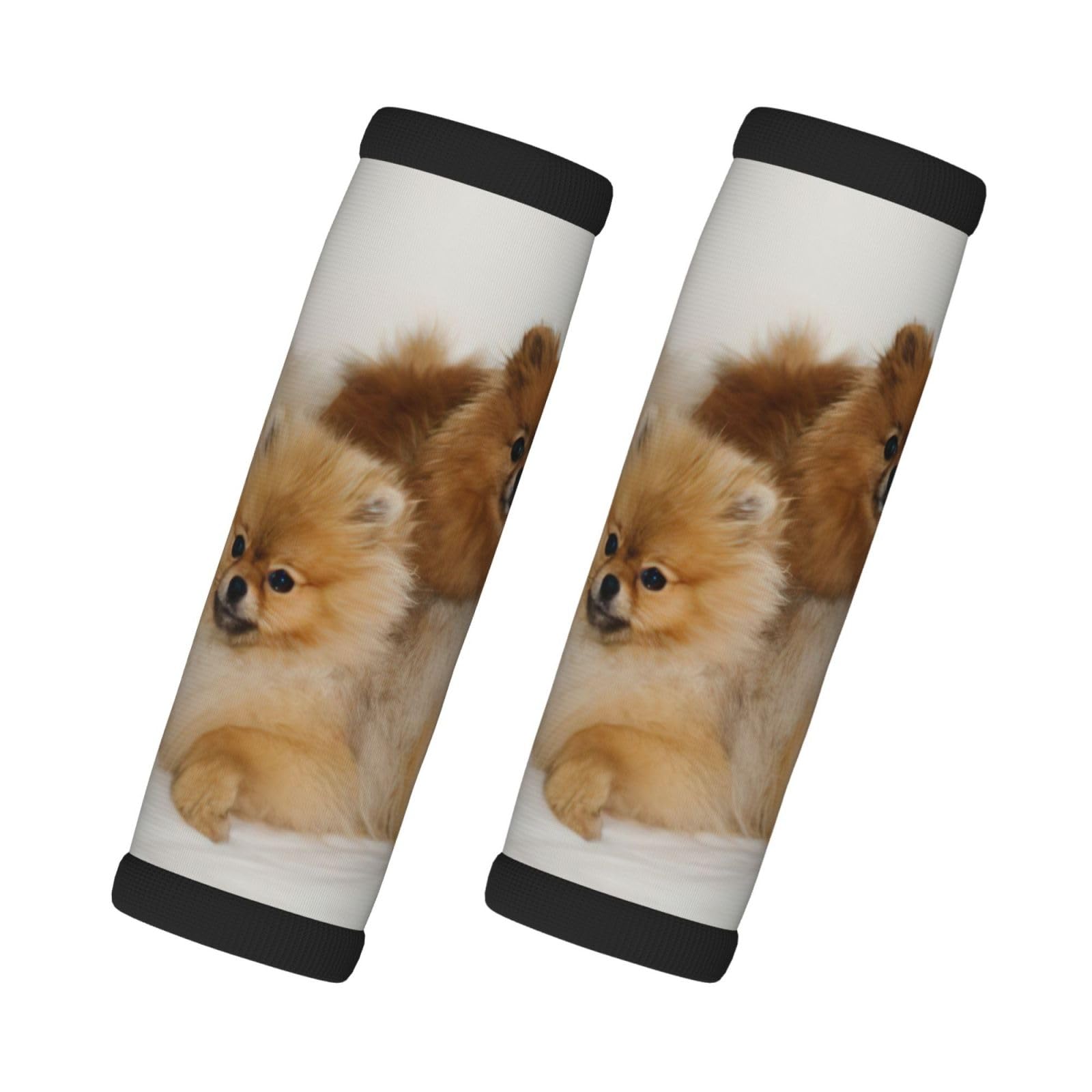 Gepäckgriffbandagen für Koffer, niedlicher Pomeranian Print, 2 Stück, Neopren, Reisetasche, Gepäckkennzeichnungen von EdWal