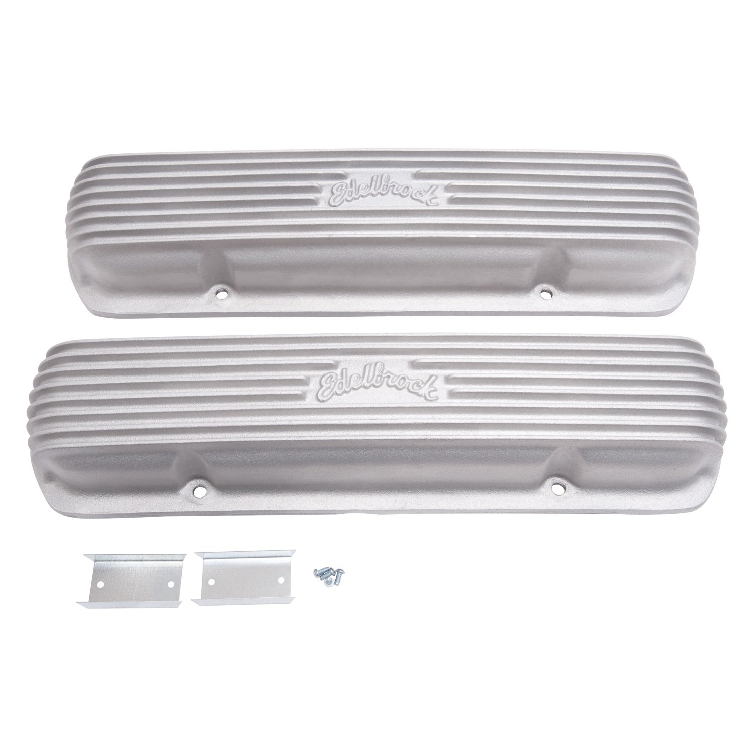 Edelbrock 41309 Valve Cover Kit Classic Finned Pontiac V8 62-79 von Edelbrock