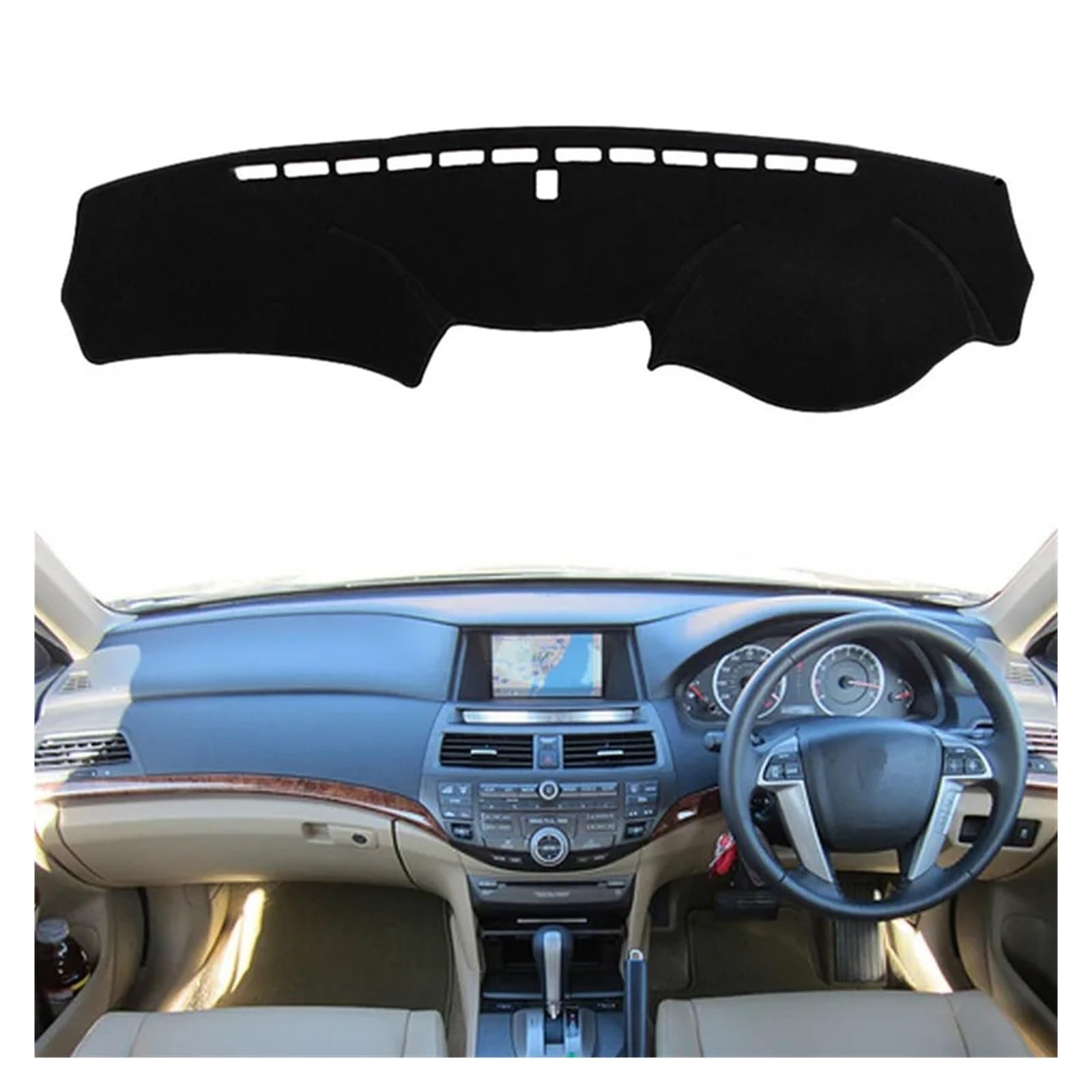 Auto Armaturenbrett Abdeckmatte Für Accord Für Inspire 2008-2012 Dashboard Cover Schützende Pad Matte Dashmat Sonnenblende Teppich Styling Auto Zubehör(Right Hand Drive) von Eejghfwq