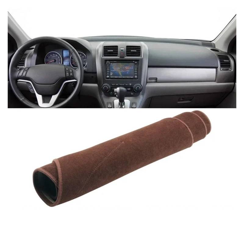 Auto Armaturenbrett Abdeckmatte Für CRV Für CR-V III MK3 2007 2008 2009 2010 2011 Auto Dashboard Abdeckung Dash Matte Sonnenschutz Nicht-Slip Pad Innen Zubehör(B Brown LHD) von Eejghfwq