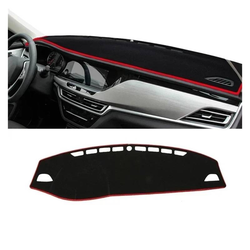 Auto Armaturenbrett Abdeckmatte Für Changan CS35 Plus 2018 2019 2020 2021 2022 2023 LHD Auto Dashboard Abdeckung Dash Matte Sonnenschutz Nicht-Slip Pad(Red Side) von Eejghfwq