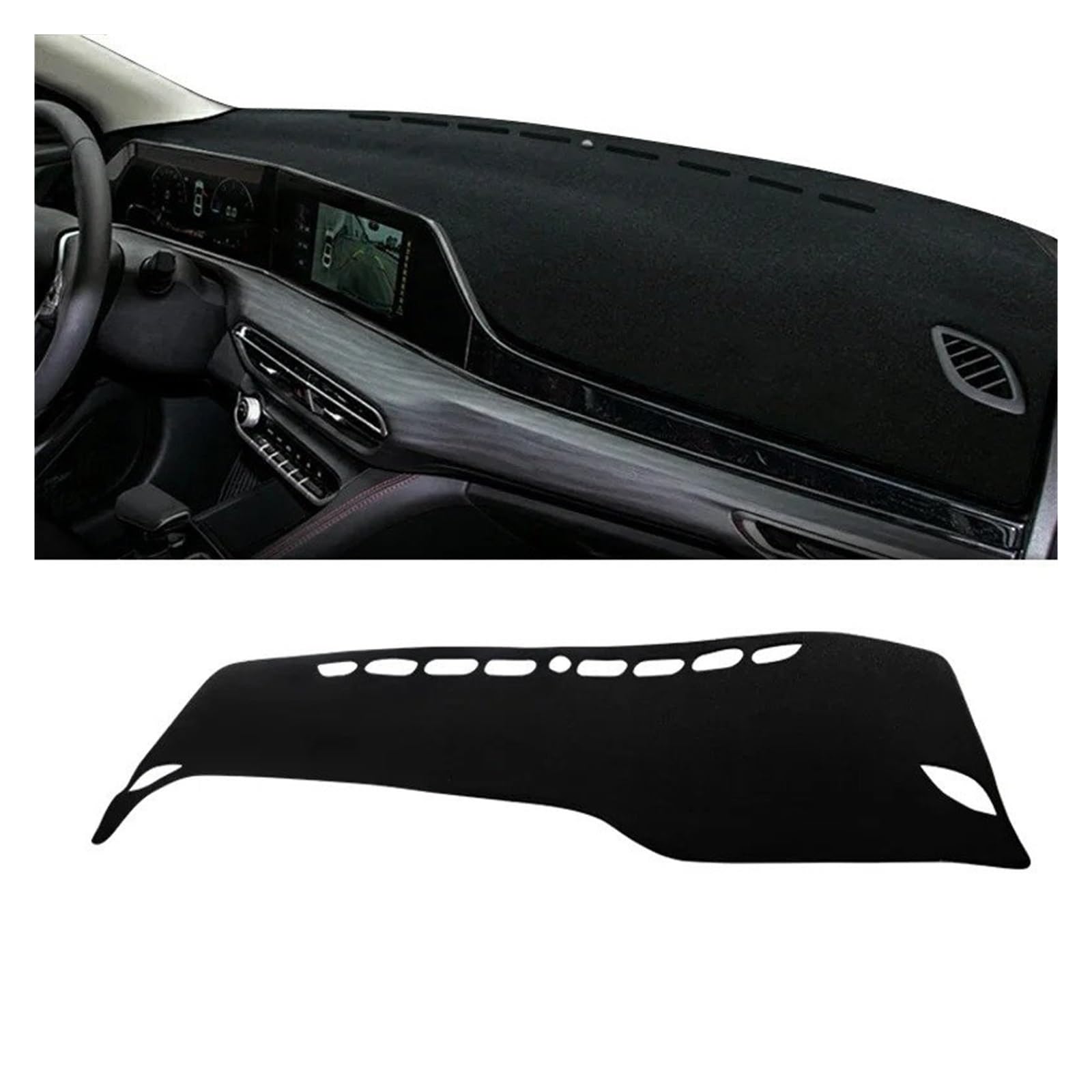 Auto Armaturenbrett Abdeckmatte Für Changan Für Eado Plus 2020 2021 2022 2023 Auto Dashboard Abdeckung Dash Matte Sonnenschutz Vermeiden Licht Nicht-Slip Pad Zubehör(LHD Black Side) von Eejghfwq