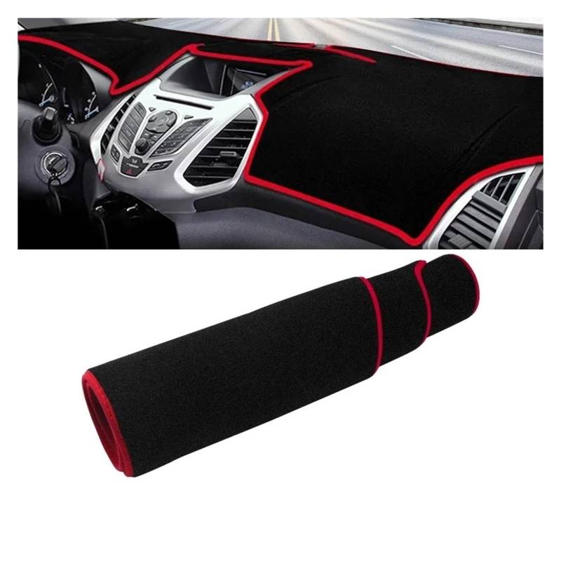 Auto Armaturenbrett Abdeckmatte Für Ford Für EcoSport MK2 2013 2014 2015 2016 2017 Auto Dashboard Abdeckung Sonnenschutz Vermeiden Licht Matte Instrument Panel Pad(Red Side) von Eejghfwq