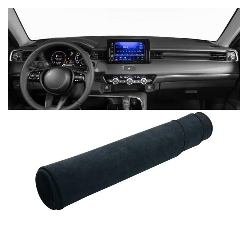 Auto Armaturenbrett Abdeckmatte Für HR-V Für HRV Für Vezel 2021 2022 Auto Dashboard Abdeckung Dash Matte Sonnenschutz Instrument Panel Nicht-Slip Pad Zubehör(B Black LHD) von Eejghfwq