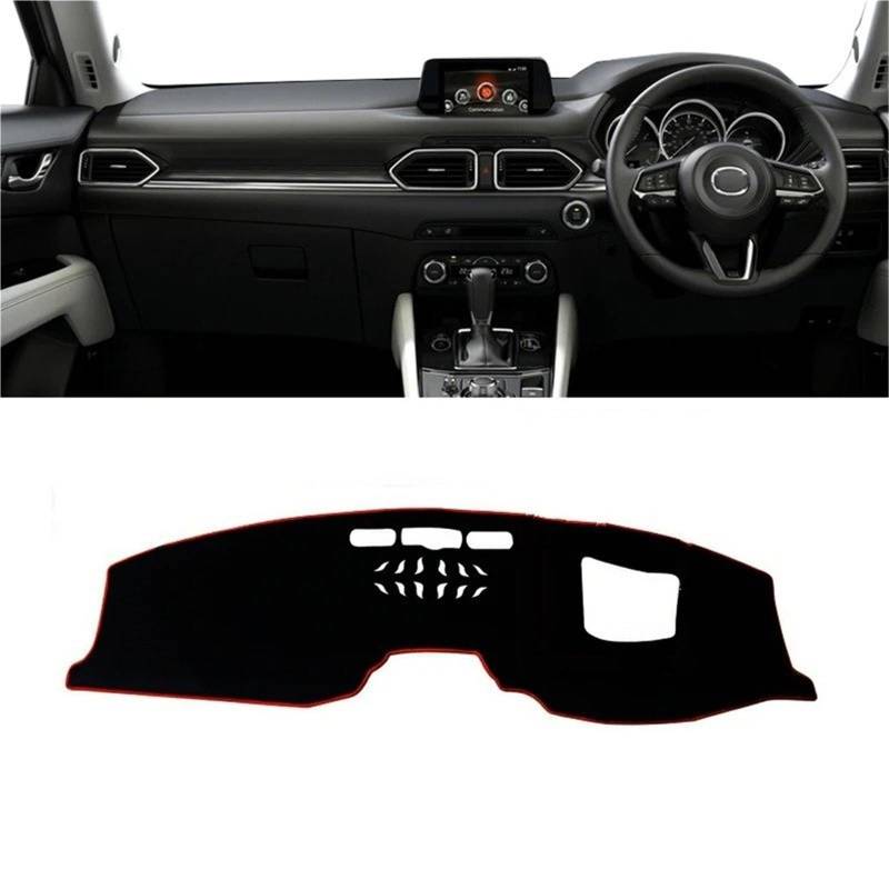 Auto Armaturenbrett Abdeckmatte Für Mazda CX-8 CX8 CX 8 KG 2017 2018-2023 Auto Dashboard Abdeckung Vermeiden Licht Pad Sonnenschutz Matten Anti-UV-Teppiche(with HUD Red RHD) von Eejghfwq