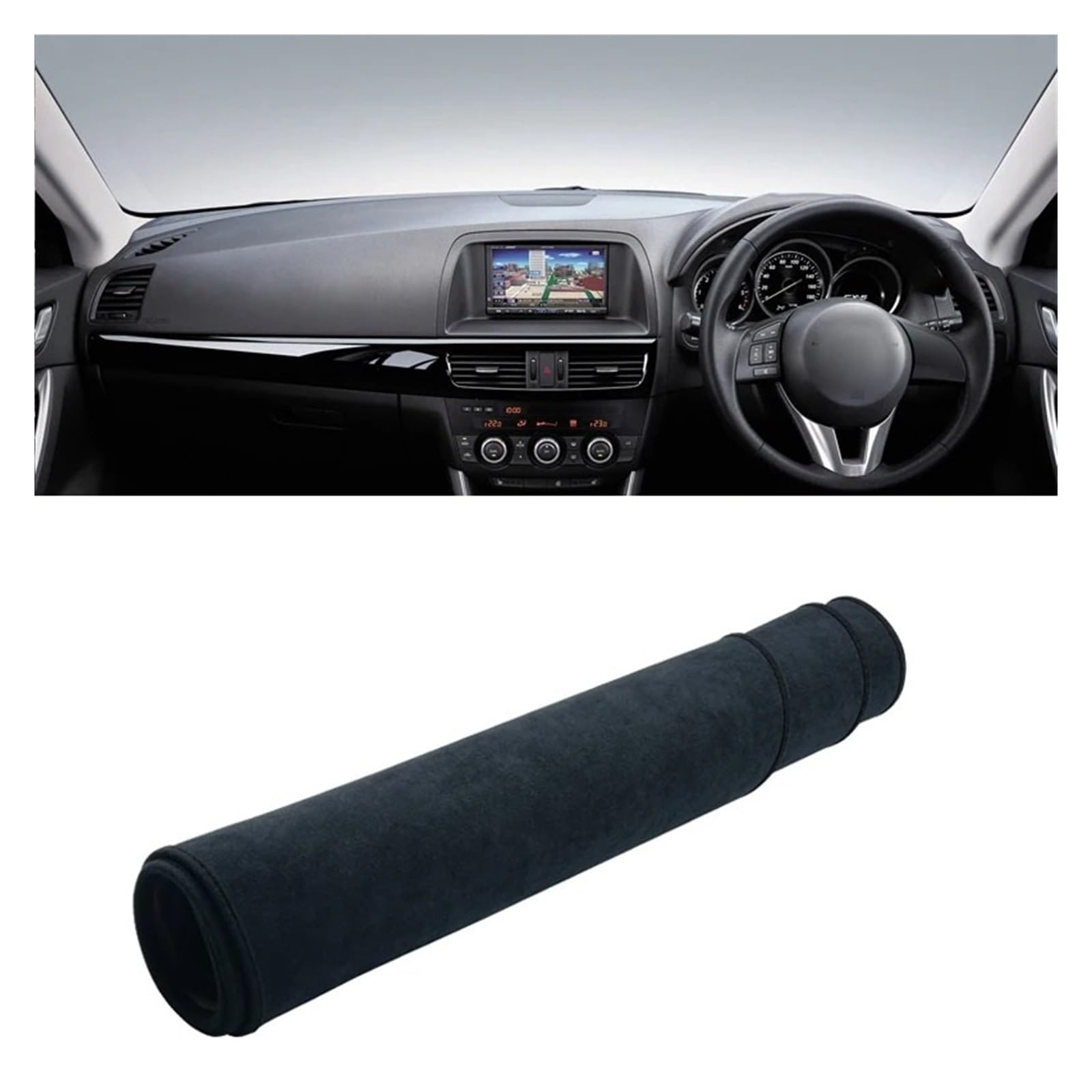 Auto Armaturenbrett Abdeckmatte Für Mazda Für CX-5 CX5 CX 5 KE 2012 2013 2014 2015 2016 Auto Dashboard Sonnenschutz Abdeckung Matte Instrument Schreibtisch Nicht-Slip Pads(B Black RHD) von Eejghfwq