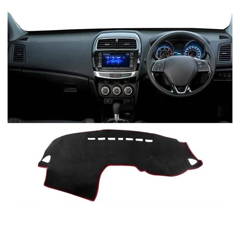 Auto Armaturenbrett Abdeckmatte Für Mitsubishi Für ASX 2010 2011 2012 2013 2014 2015 2016 2017 2018 2019 2020 2021 2022 Auto Dashboard Sonnenschutz Abdeckung(A RHD Red Side) von Eejghfwq