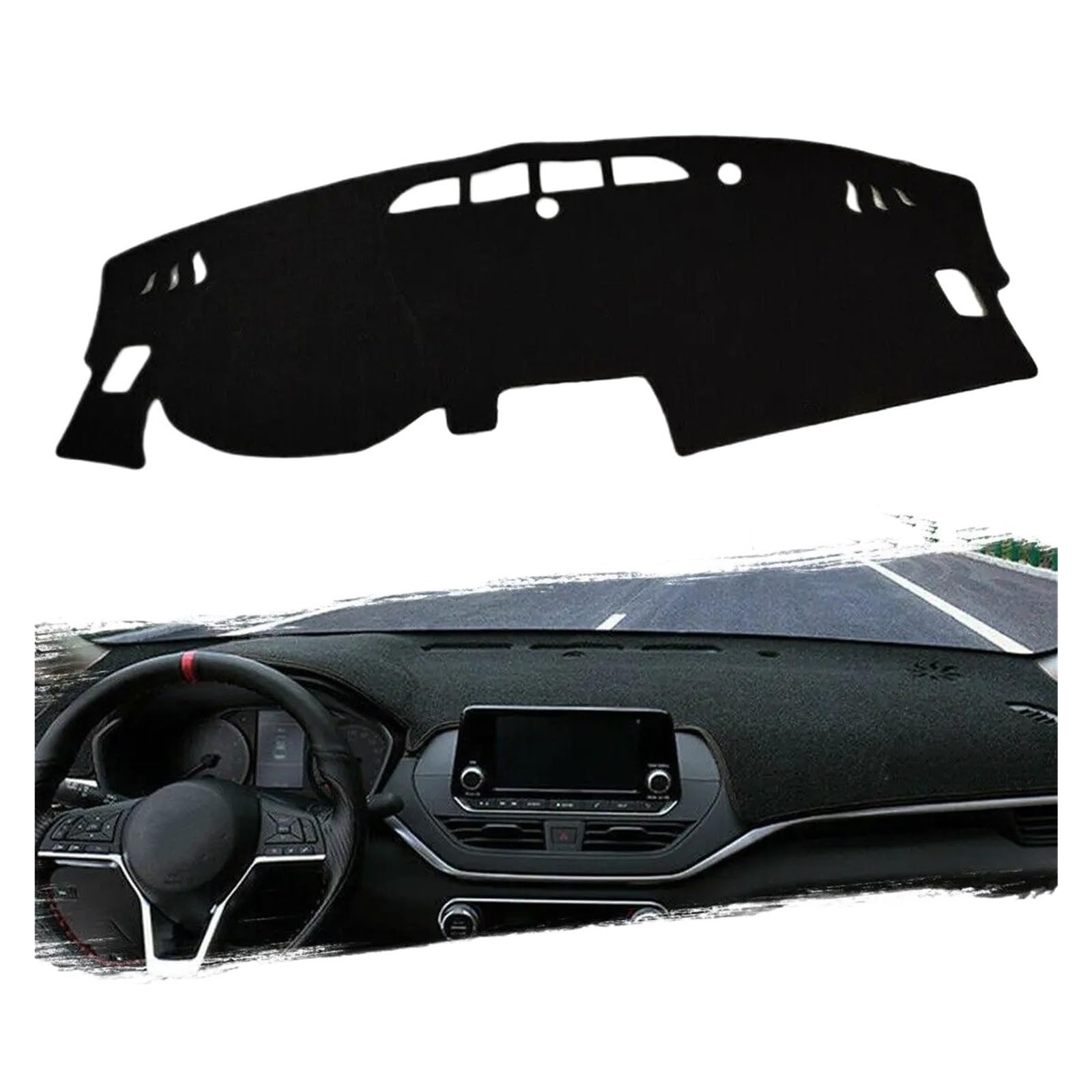 Auto Armaturenbrett Abdeckmatte Für Nissan Für Altima 2019 2020 2021 LHD Auto DashMat Dashboard Abdeckung Sonne Schutz Matte Auto Dashboard Abdeckung von Eejghfwq