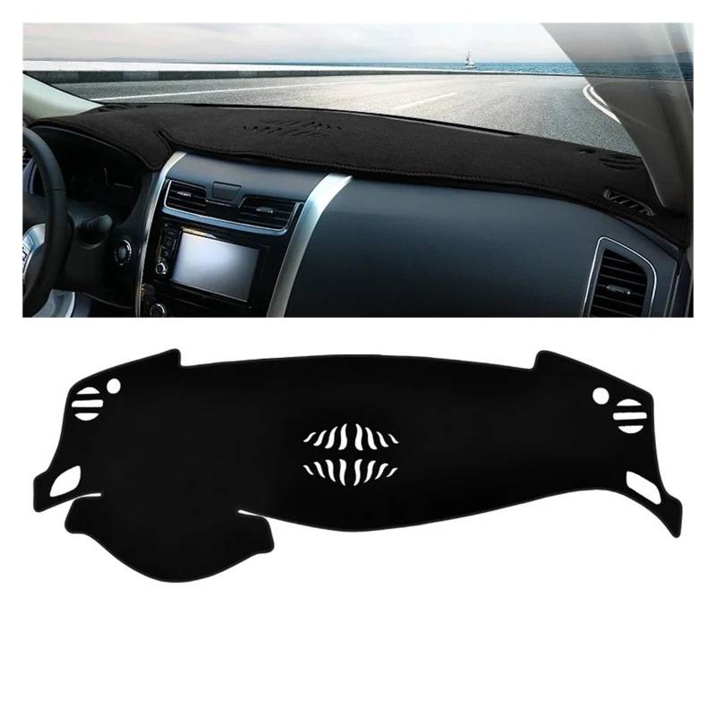 Auto Armaturenbrett Abdeckmatte Für Nissan Für Altima L33 Für Teana J33 2013 2014 2015 2016 2017 2018 Auto Dashboard Abdeckung Dash Matte Sonnenschutz Nicht-Slip Pad(LHD Black Side) von Eejghfwq