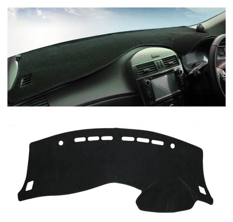 Auto Armaturenbrett Abdeckmatte Für Nissan Für Tiida Für Pulsar C12 2012-2021 Auto Dashboard Abdeckung Matte Vermeiden Licht Pad Sonnenschutz Dash Bord Abdeckung Teppiche(RHD Black Side) von Eejghfwq