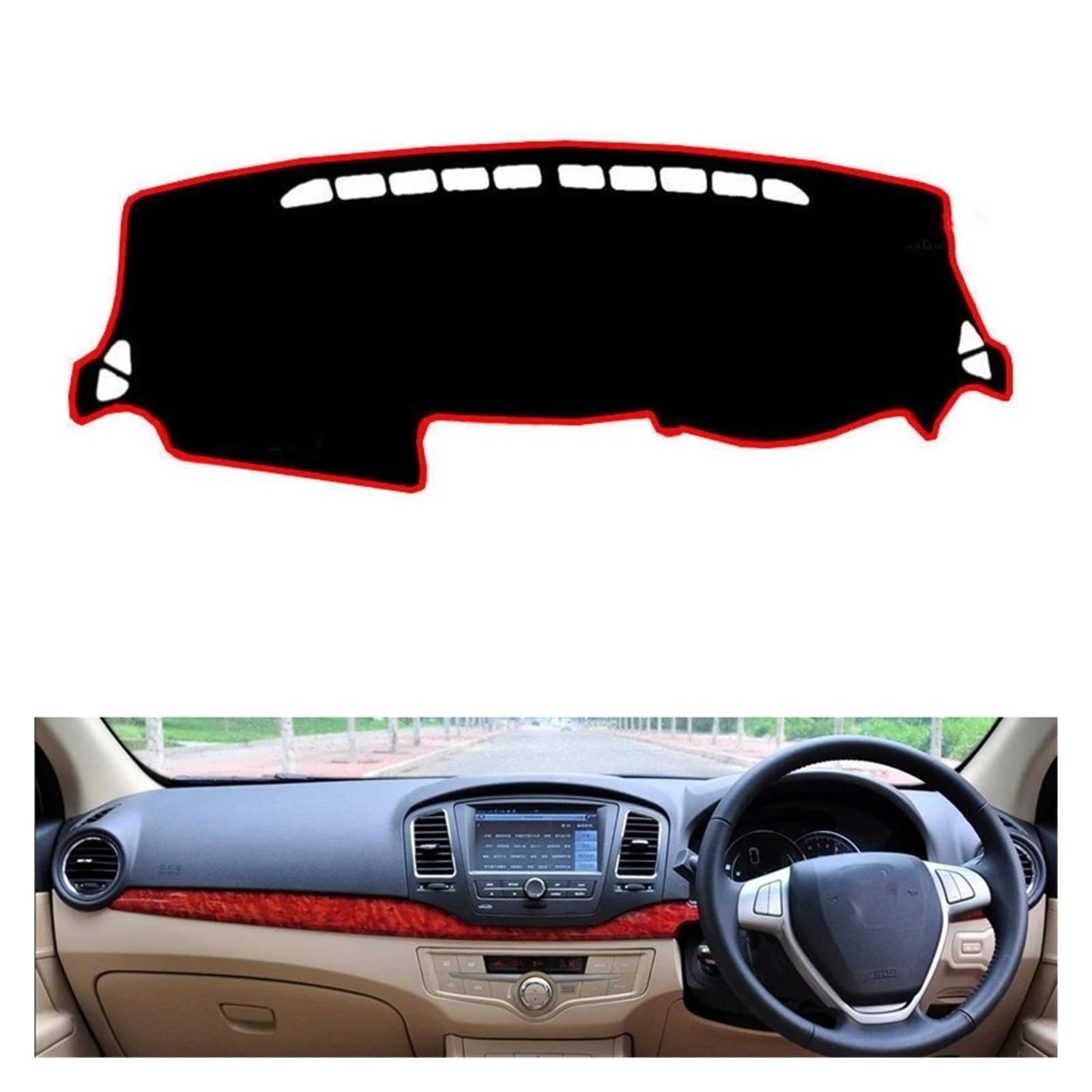 Auto Armaturenbrett Abdeckmatte Für Roewe 350 2010-2015 Rechts Und Links Hand Stick Auto Dashboard Abdeckungen Matte Schatten Kissen Pad Teppiche Zubehör(Right Hand Drive) von Eejghfwq