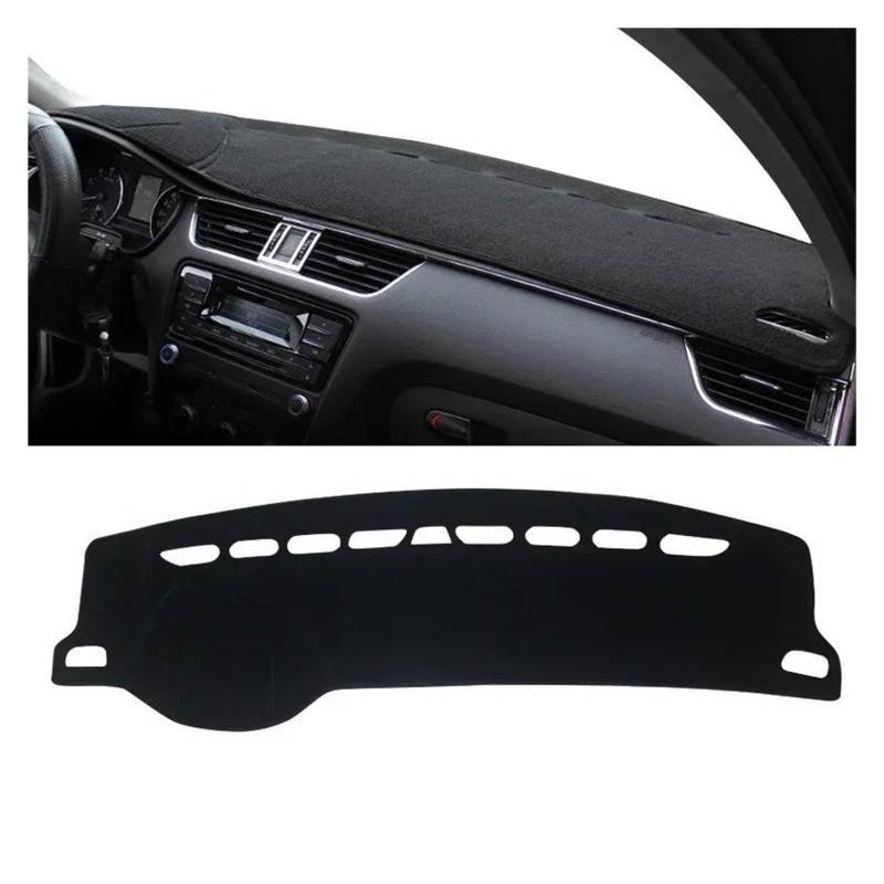 Auto Armaturenbrett Abdeckmatte Für Skoda Für Octavia 3 Für A7 MK3 5E 2013 2014 2015 2016 2017 2018 2019 Auto Dashboard Cover Dash Matte Sun Shade Non-Slip Pad Pad(A LHD Black Side) von Eejghfwq