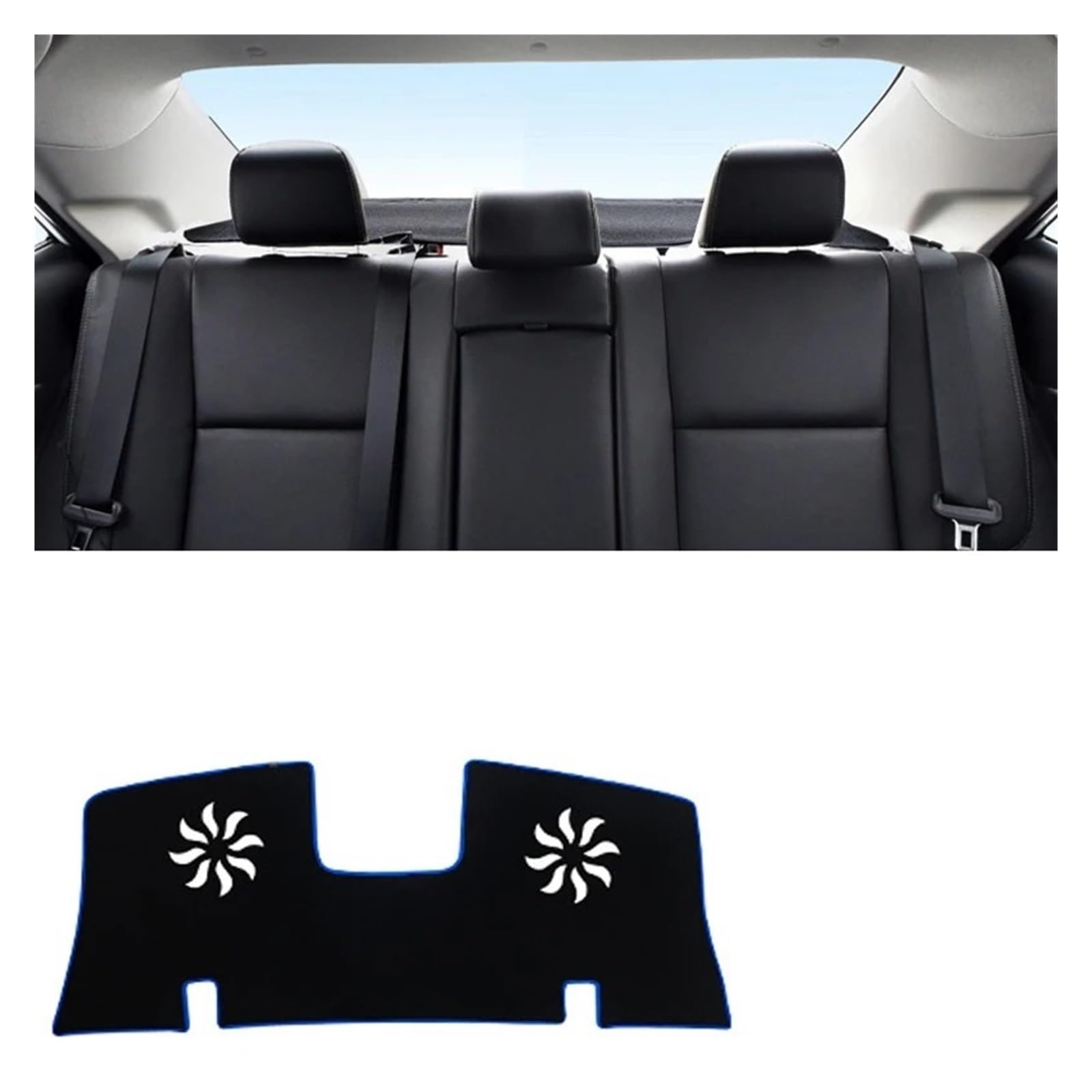 Auto Armaturenbrett Abdeckmatte Für Toyota Für Corolla 2007-2018 LHD Auto Dashboard Abdeckung Vermeiden Licht Pads Anti-Uv Matten Zubehör(14-18 Rear Blue) von Eejghfwq