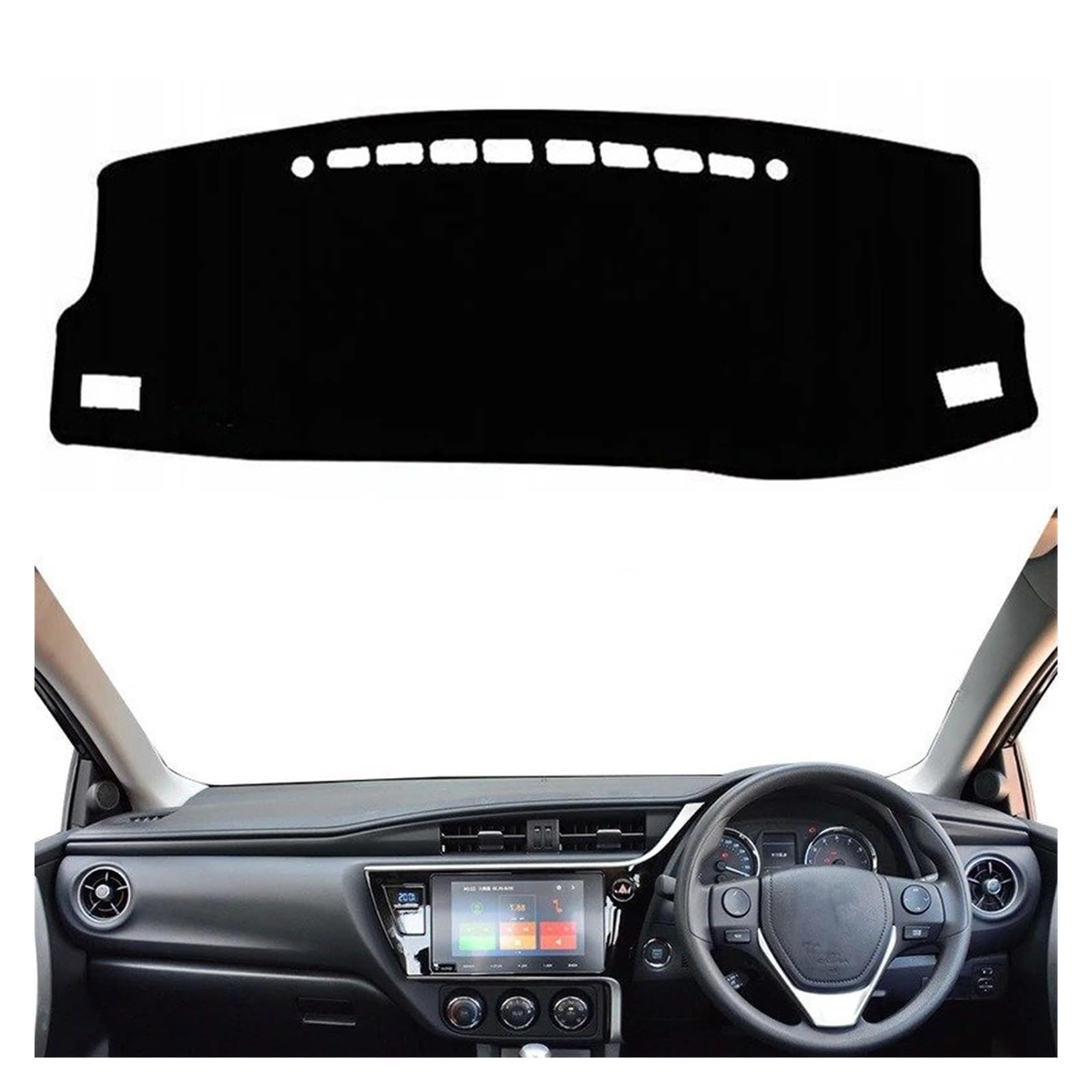 Auto Armaturenbrett Abdeckmatte Für Toyota Für Corolla Für Auris IM E180 2014-2018 Dashmat Dashboard Abdeckung Matte Pad Sonnenblende Schützen Teppich Teppich Zubehör(Right Hand Drive) von Eejghfwq