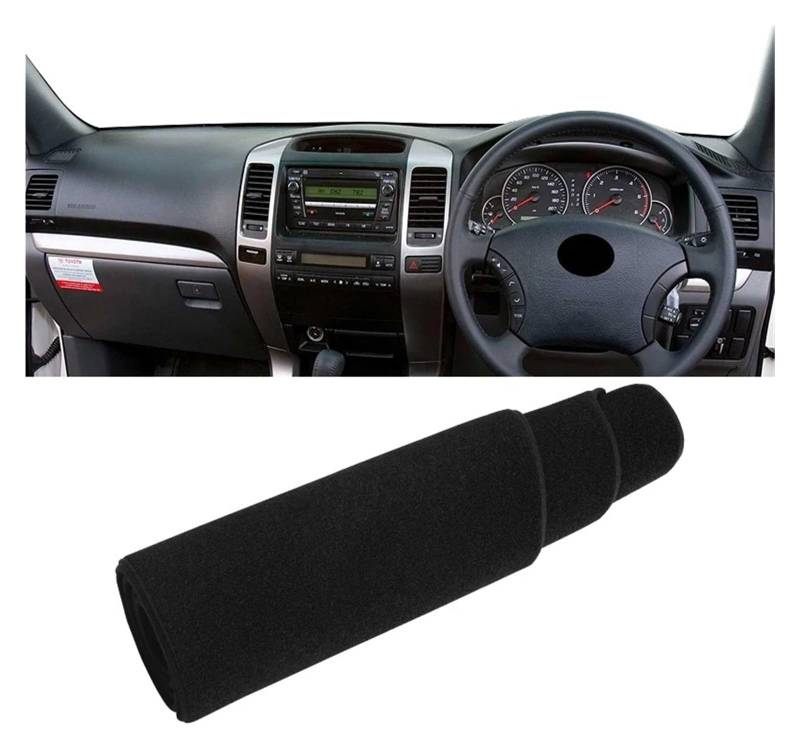 Auto Armaturenbrett Abdeckmatte Für Toyota Für Land Für Cruiser Für Prado 120 J120 2003-2009 Auto Dashboard Abdeckung Sonnenschutz Matten Vermeiden Licht Teppiche(A RHD Black Side) von Eejghfwq