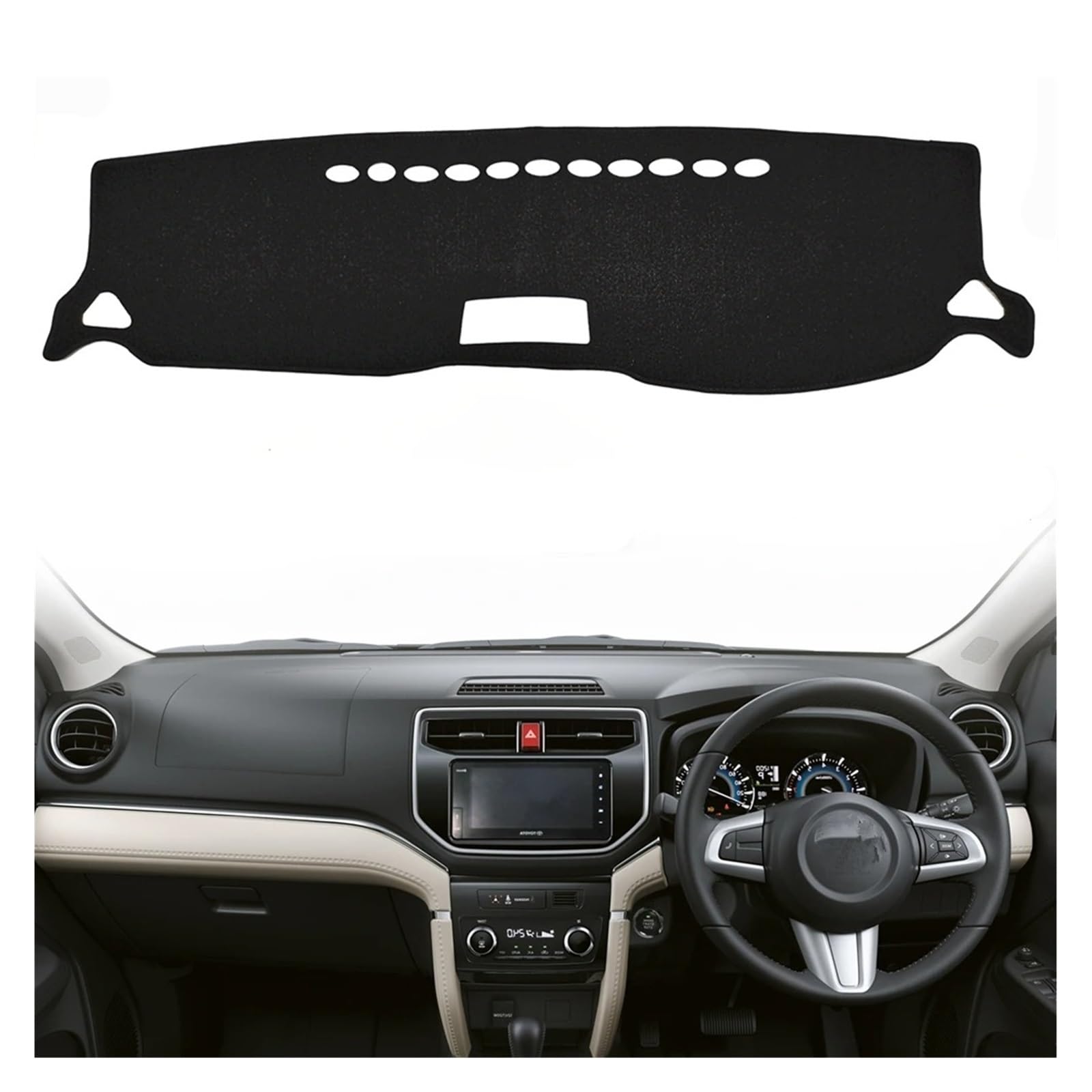 Auto Armaturenbrett Abdeckmatte Für Toyota Für Rush Für Daihatsu Für Terios F800 2017-2021 Dashboard Abdeckung Dash Board Matte Teppich Pad Sonnenschutz Visier Kissen(Right Hand Drive) von Eejghfwq