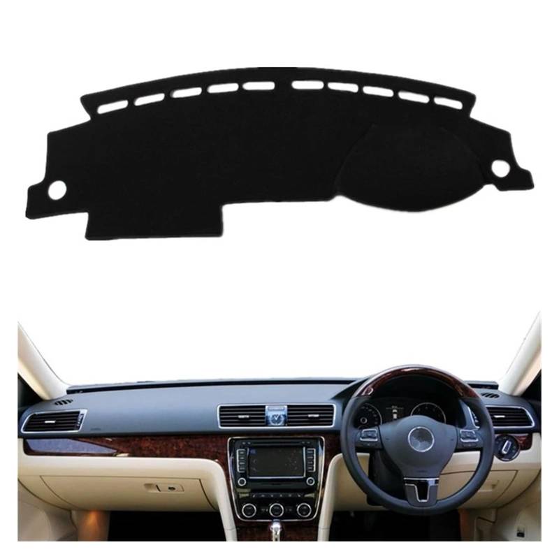 Auto Armaturenbrett Abdeckmatte Für VW Für Passat B7 2011-2015 Dashmat Dashboard Abdeckung Matte Pad Anti-Glare Center Konsole Sonnenblende Teppich Auto Zubehör(Right Hand Drive) von Eejghfwq