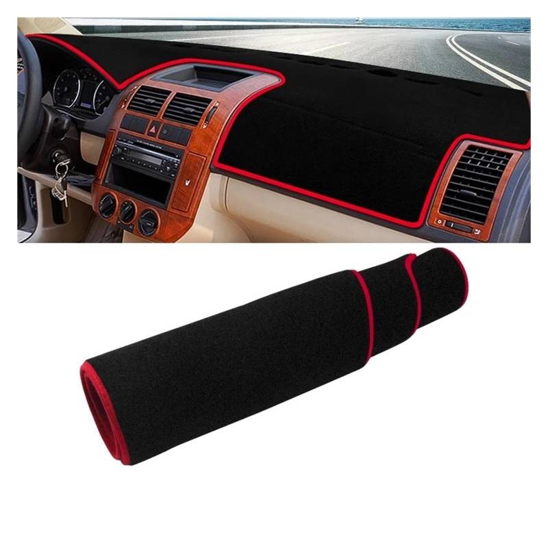 Auto Armaturenbrett Abdeckmatte Für VW Für Polo 9N 9N 3 2002 2003 2004 2005 2006 2007 2008 LHD Auto Dashboard Matte Sonnenschutz Instrument Schreibtisch Abdeckung(A Red Side) von Eejghfwq