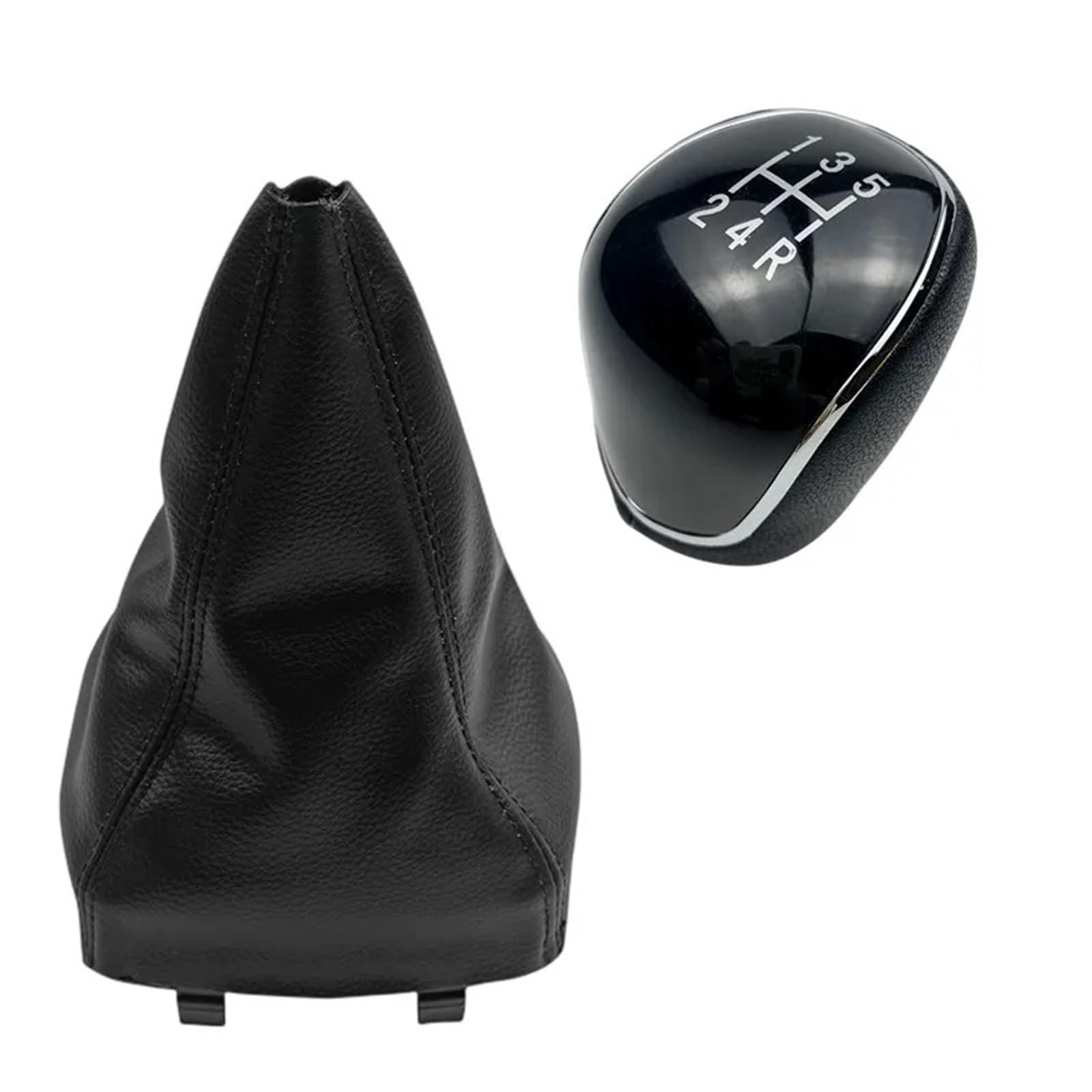 Auto Schaltknauf Kopf Für Ford Für Mondeo Für Mk4 IV 2007-2014 Auto-Schaltknauf-Gamasche-Boot-Abdeckung Auto-Styling-Zubehör Schalthebel Abdeckung(Black 5 Speed 2pcs) von Eejghfwq