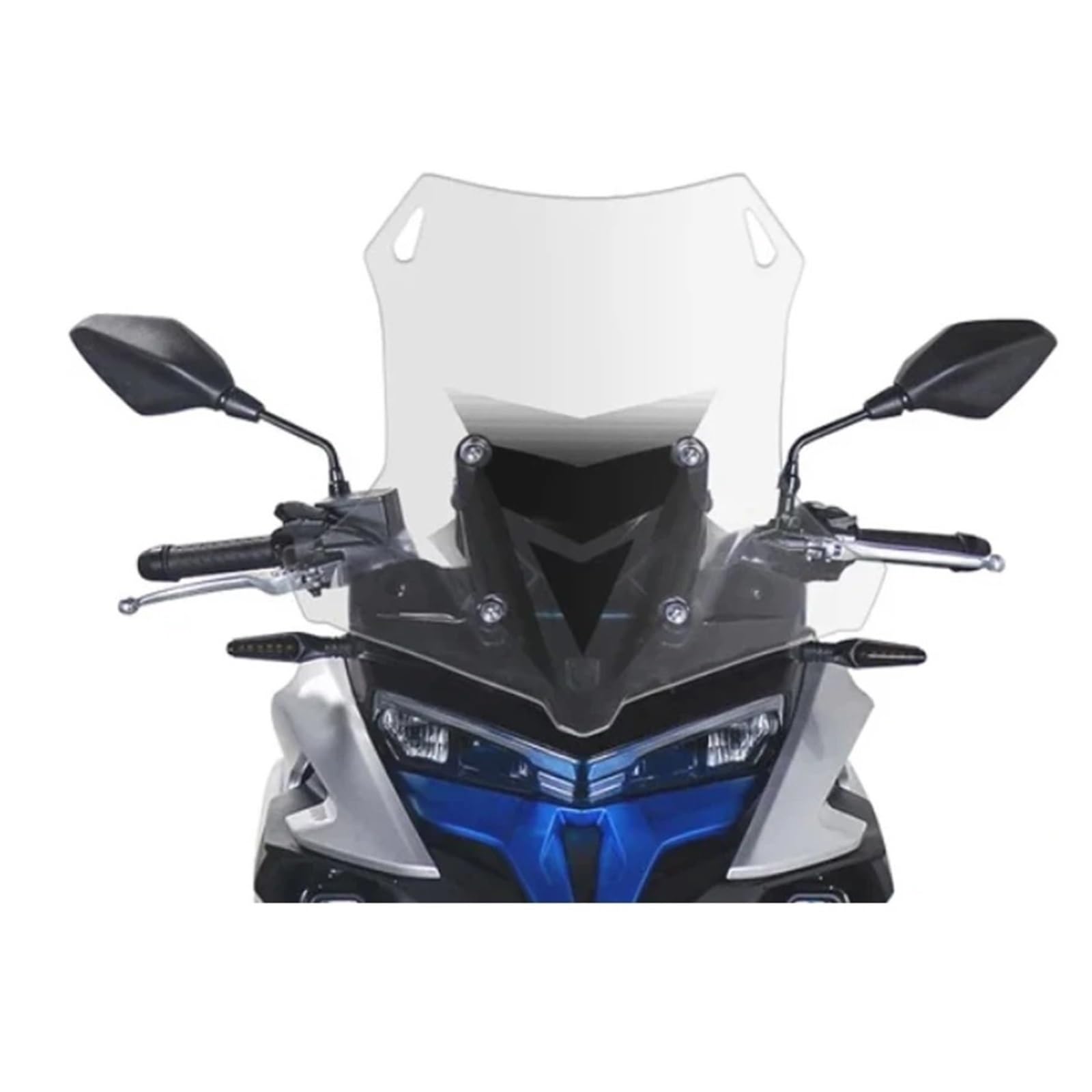 FÜR Loncin Für VOGE 525DSX DS525 DS 525X 525 Für DSX Zubehör 2022 2023 DS525X Motorrad Frontscheibe WindscreenWindshield Motorrad Windabweiser Windschild(Transparent 15CM) von Eejghfwq