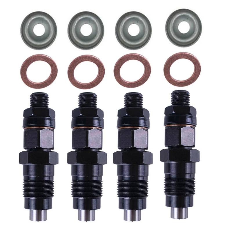 Fuel Injector Für Nissan Für NAVARA TD27 D21 2,7 L Für Ventil 140 Bar 4 Stück 16600-43G23 1660043G23 TD27 Diesel Kraftstoff Injektoren Düse W Ring Kit 20mm ﻿ Einspritzventil von Eejghfwq