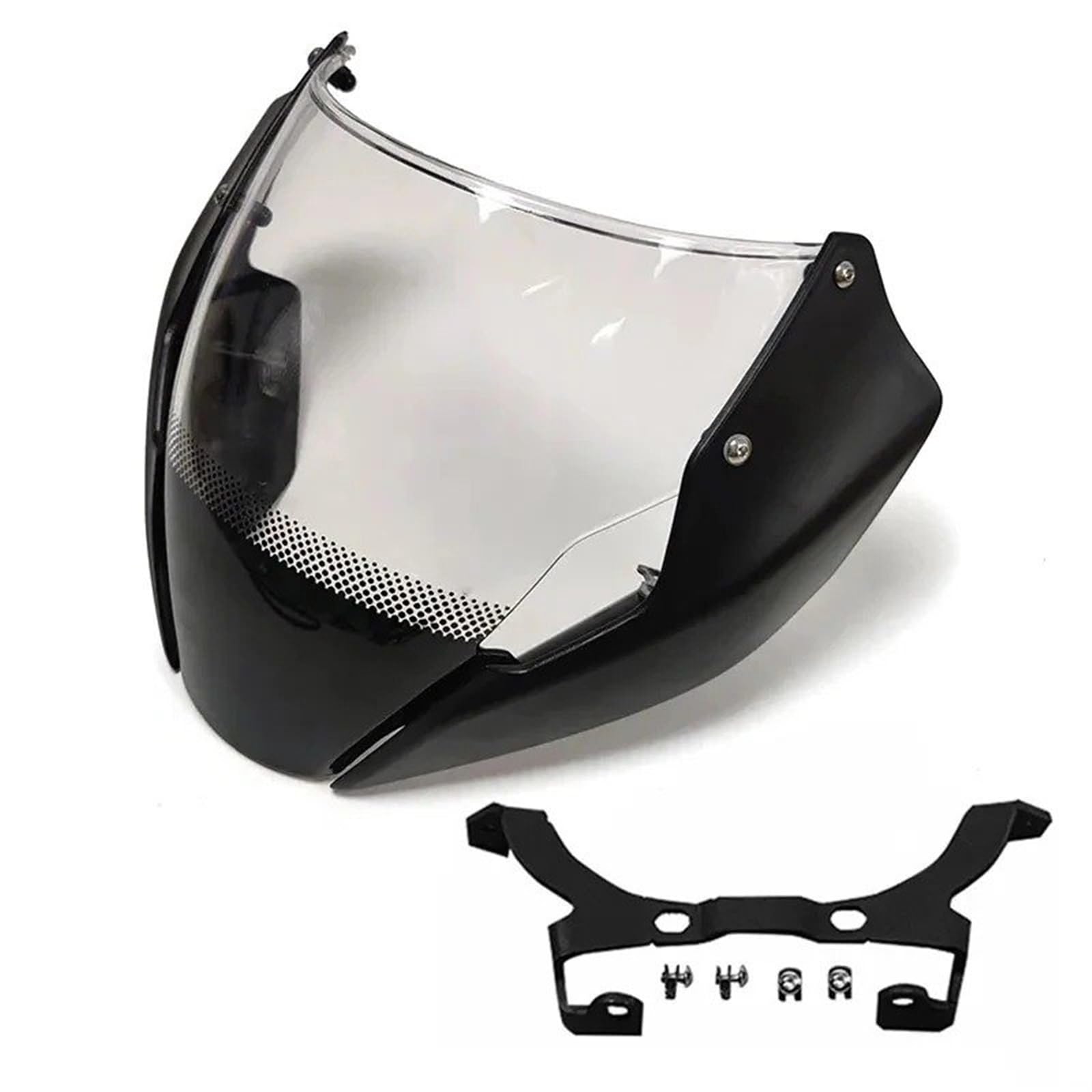 Für Ducati Für Monster 797 821 1200S 2014 2015 2016 Motorrad Windschutzscheibe Windschutz Rauchabweiser Mit Halterung Befestigungsschrauben Motorrad Windabweiser Windschild(Matte Black) von Eejghfwq