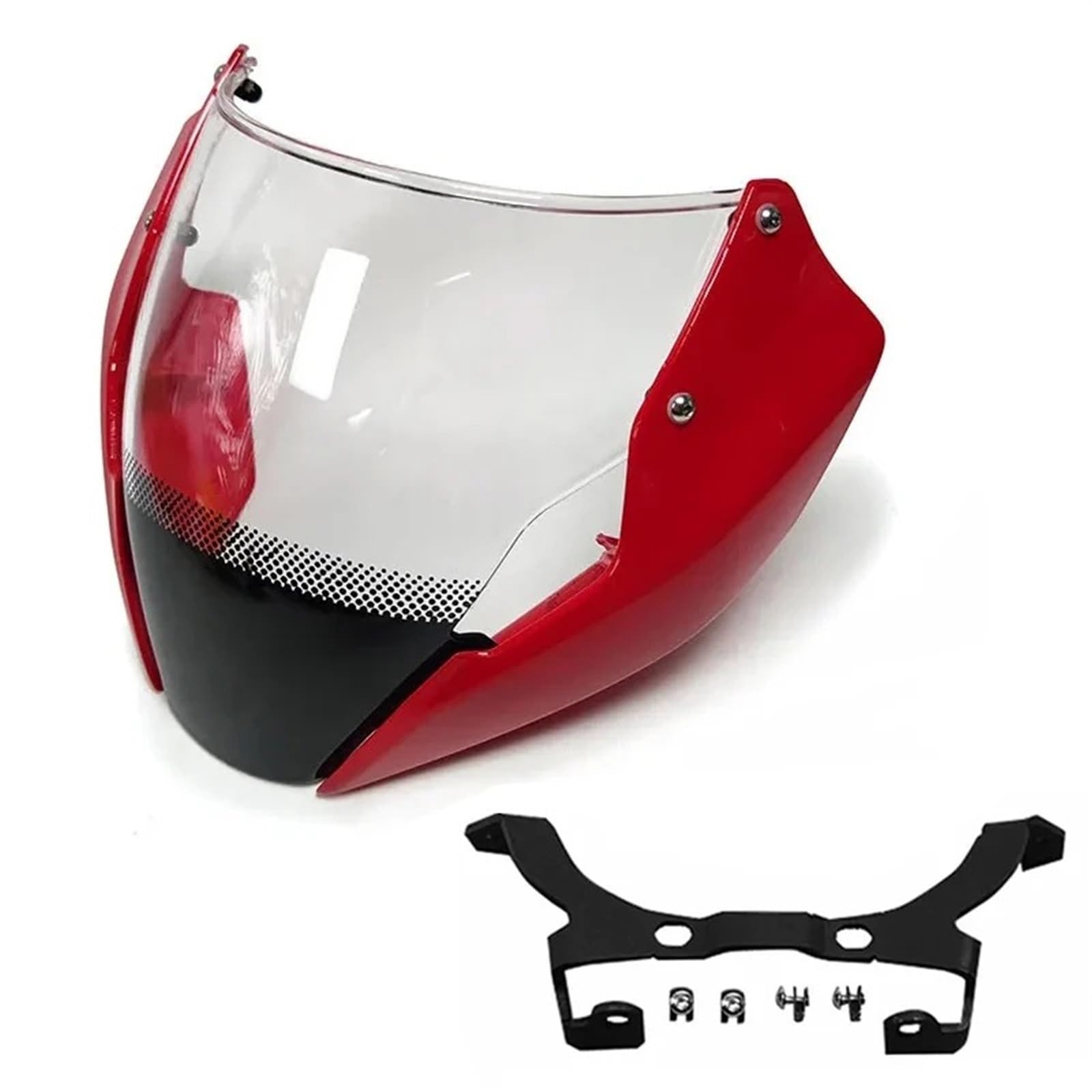 Für Ducati Für Monster 797 821 1200S 2014 2015 2016 Motorrad Windschutzscheibe Windschutz Rauchabweiser Mit Halterung Befestigungsschrauben Motorrad Windabweiser Windschild(Red) von Eejghfwq