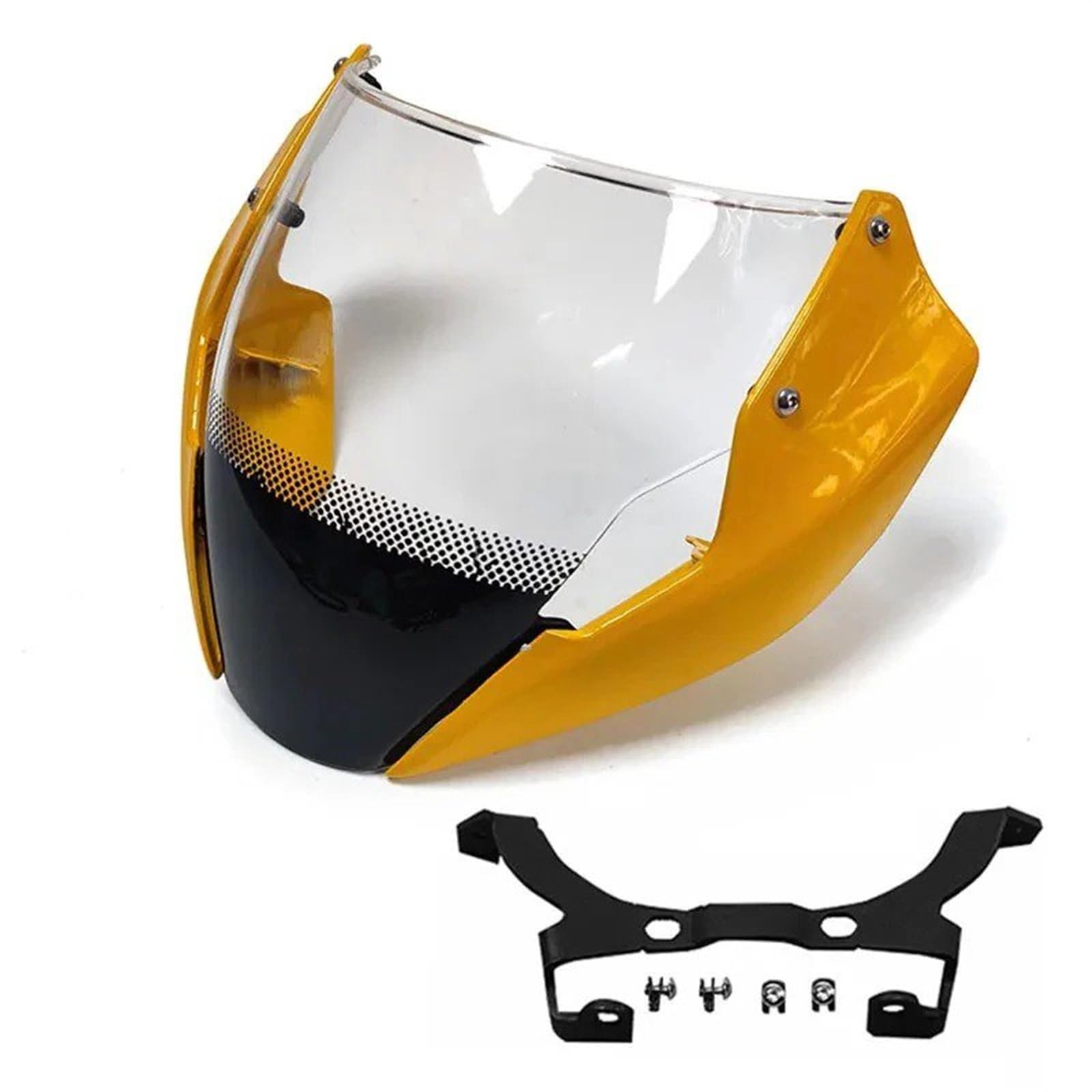 Für Ducati Für Monster 797 821 1200S 2014 2015 2016 Motorrad Windschutzscheibe Windschutz Rauchabweiser Mit Halterung Befestigungsschrauben Motorrad Windabweiser Windschild(Yellow) von Eejghfwq