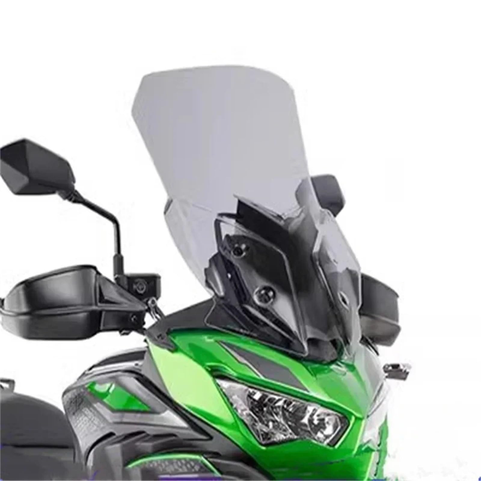 Für Kawasaki Für VERSYS650 Für VERSYS 650 2023 Motorrad Windschutzscheibe Modifizierte Windschutzscheibe Modifizierte Frontscheibe Motorrad Windabweiser Windschild(54cm Smoke Grey) von Eejghfwq