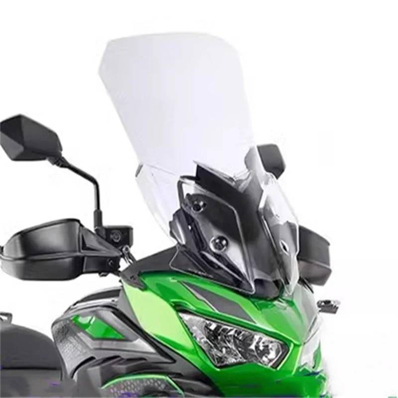 Für Kawasaki Für VERSYS650 Für VERSYS 650 2023 Motorrad Windschutzscheibe Modifizierte Windschutzscheibe Modifizierte Frontscheibe Motorrad Windabweiser Windschild(59cm transparent) von Eejghfwq