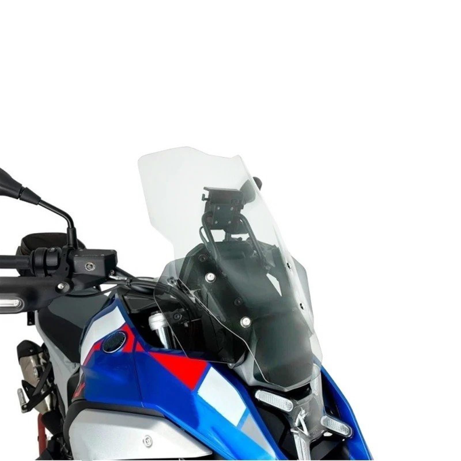 Für R 1300 Für GS R1300GS ADV Für Abenteuer 2023 2024 R1300 GS Motorrad Einstellbare Windschutz Windschutz Motorrad Windabweiser Windschild(Transparent) von Eejghfwq