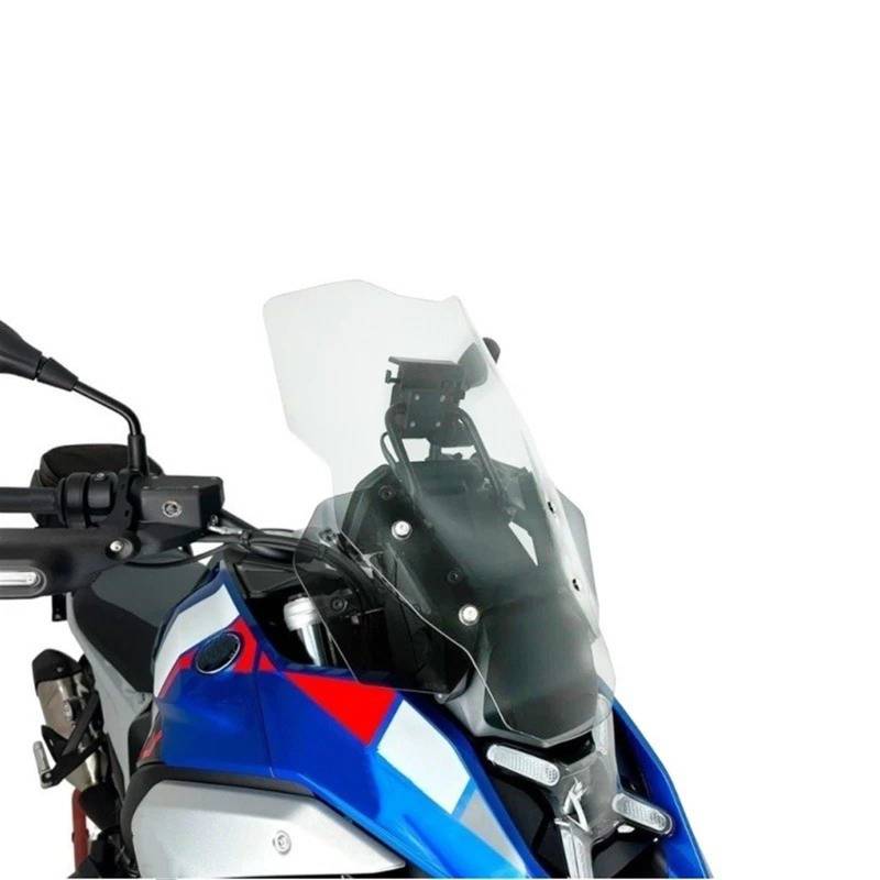 Für R 1300 Für GS R1300GS ADV Für Abenteuer 2023 2024 R1300 GS Motorrad Einstellbare Windschutz Windschutz Motorrad Windabweiser Windschild(Transparent) von Eejghfwq