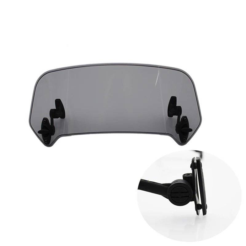 Für Universal Motorrad Risen Einstellbare Wind Bildschirm Verlängerung Windschutzscheibe Spoiler Air Deflektor Motorrad Windabweiser Windschild(A Large Smoked) von Eejghfwq