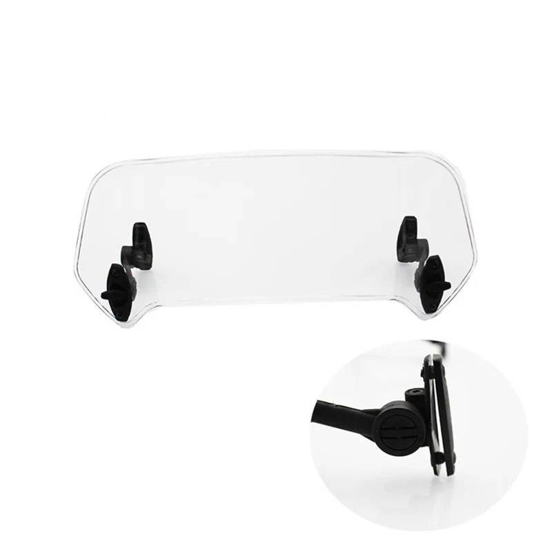 Für Universal Motorrad Risen Einstellbare Wind Bildschirm Verlängerung Windschutzscheibe Spoiler Air Deflektor Motorrad Windabweiser Windschild(A Large Transparent) von Eejghfwq