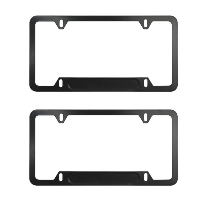 Eighosee 2-Teiliger Kfz-Kennzeichenhalter – Schutzrahmen Schwarz – Kfz-Zubehör – Kennzeichenhalter von Eighosee