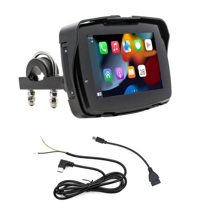 Eighosee 5 Universal-Motorrad-Player MP5 Tragbarer Kabelloser Carplay High-Definition IP65 Wasserdichter Touchscreen von Eighosee