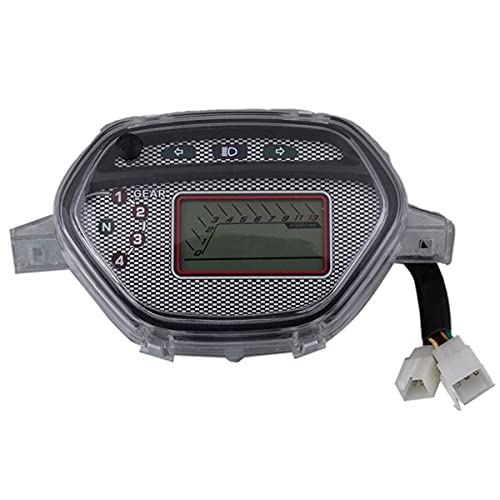 Eighosee 7 Farben Hintergrundbeleuchtung ​LCD Tachometer Pnp ​DIGITAL Meter Alpha für Wave 100 Old/Ex5 Class/Wave Alpha 110 CD von Eighosee