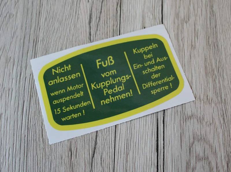 DEUTZ (Grün) Aufkleber Traktor Emblem Sticker Label FL F1L612 F2L612 D Baureihe von Eil Bulldog Versand