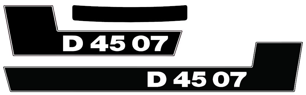 Deutz Aufkleber für Traktor D4507 Logo Emblem Sticker Label von Eil Bulldog Versand