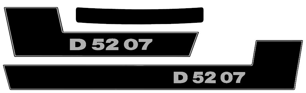 Deutz Aufkleber für Traktor D5207 Logo Emblem Sticker Label silber von Eil Bulldog Versand