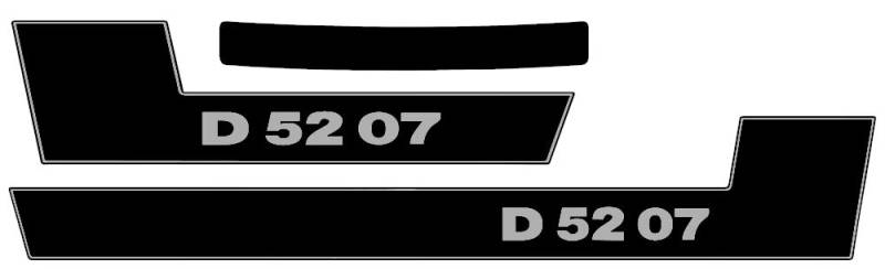 Deutz Aufkleber für Traktor D5207 Logo Emblem Sticker Label silber von Eil Bulldog Versand