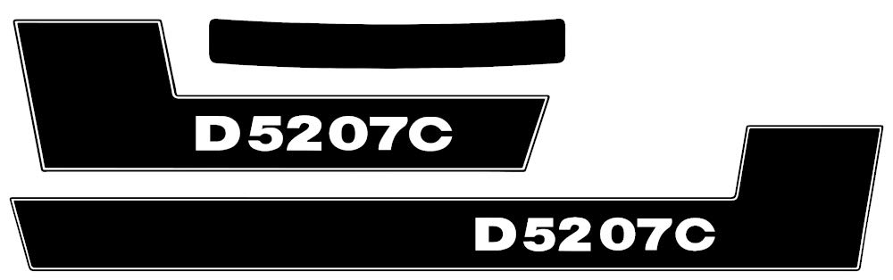 Deutz Aufkleber für Traktor D5207C Logo Emblem Sticker Label von Eil Bulldog Versand