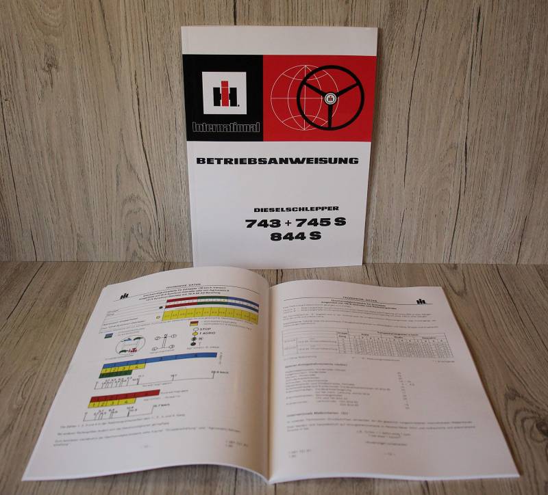 IHC Betriebsanleitung Bedienungsanleitung Traktor 743 745S 844S von Eil Bulldog Versand