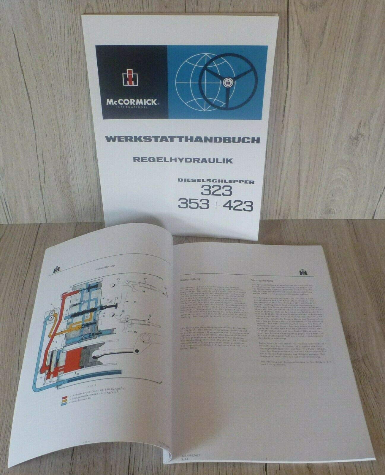 IHC MC CORMICK Werkstatthandbuch Regelhydraulik Traktor 323 353 423 auch passend für 453 da Baugleich von Eil Bulldog Versand