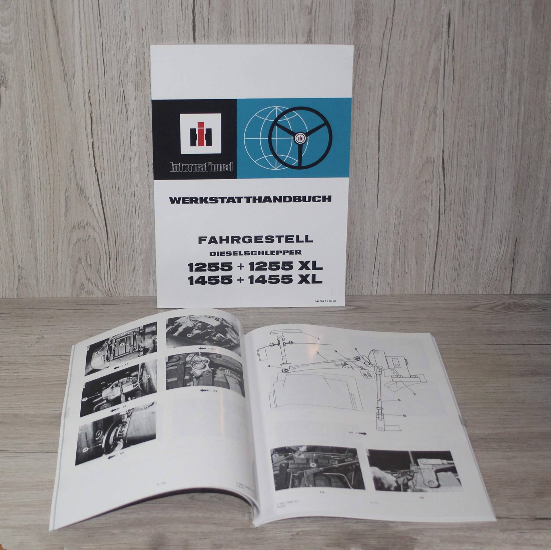 IHC Werkstatthandbuch Fahrgestell Traktor 1255 1255XL 1455 1455XL von Eil Bulldog Versand