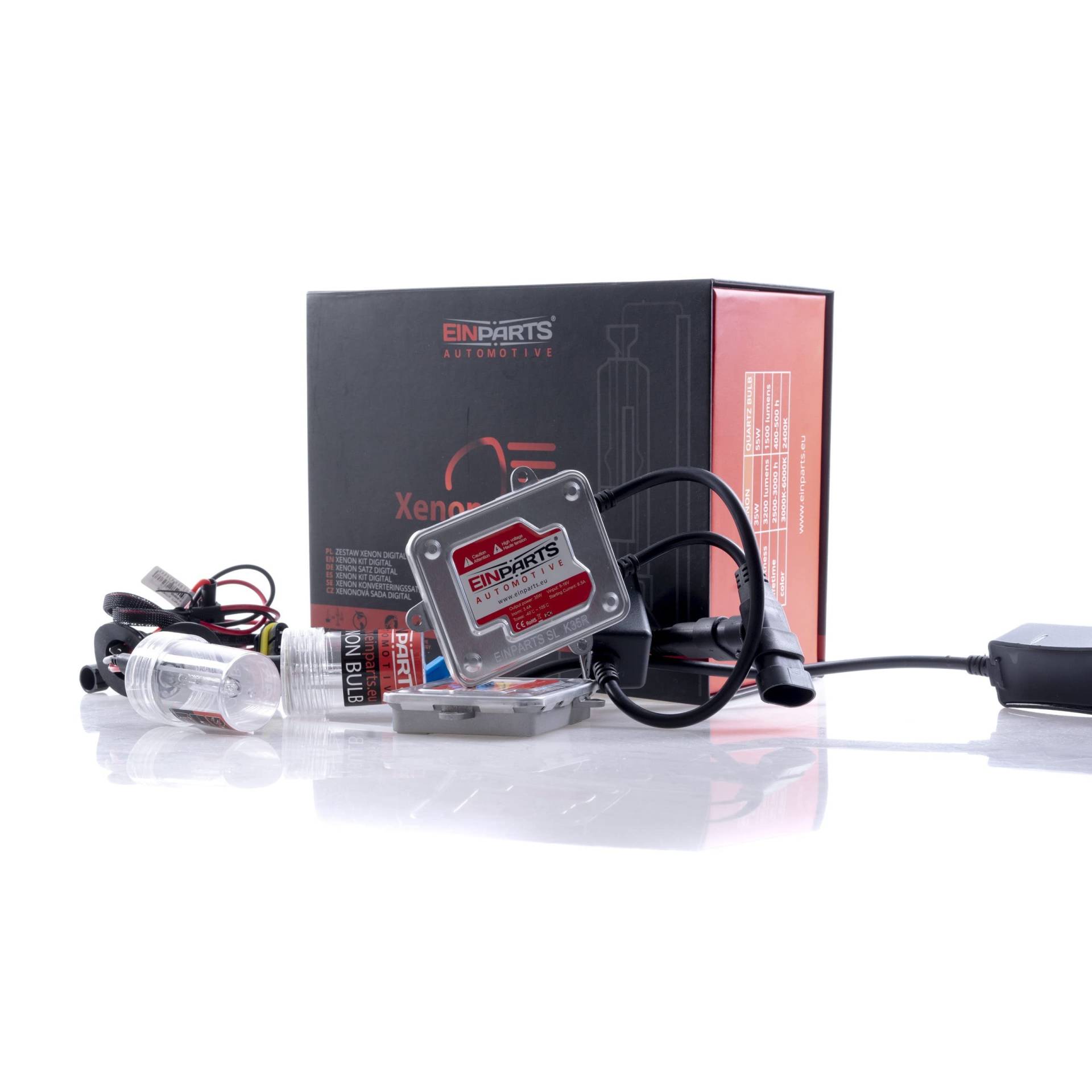 EinParts H1 35 W Xenon-Kit HID 5000 K Canbus, Komplettset 2 x Wechselrichter Slim Quick Start 12 V 35 W 2 x H1M Filament von EinParts