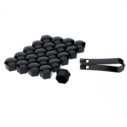 Einparts Radbolzen Radmutter 17mm Kappen Schutzkappen Schwarz 20 Stück (Set) von EinParts