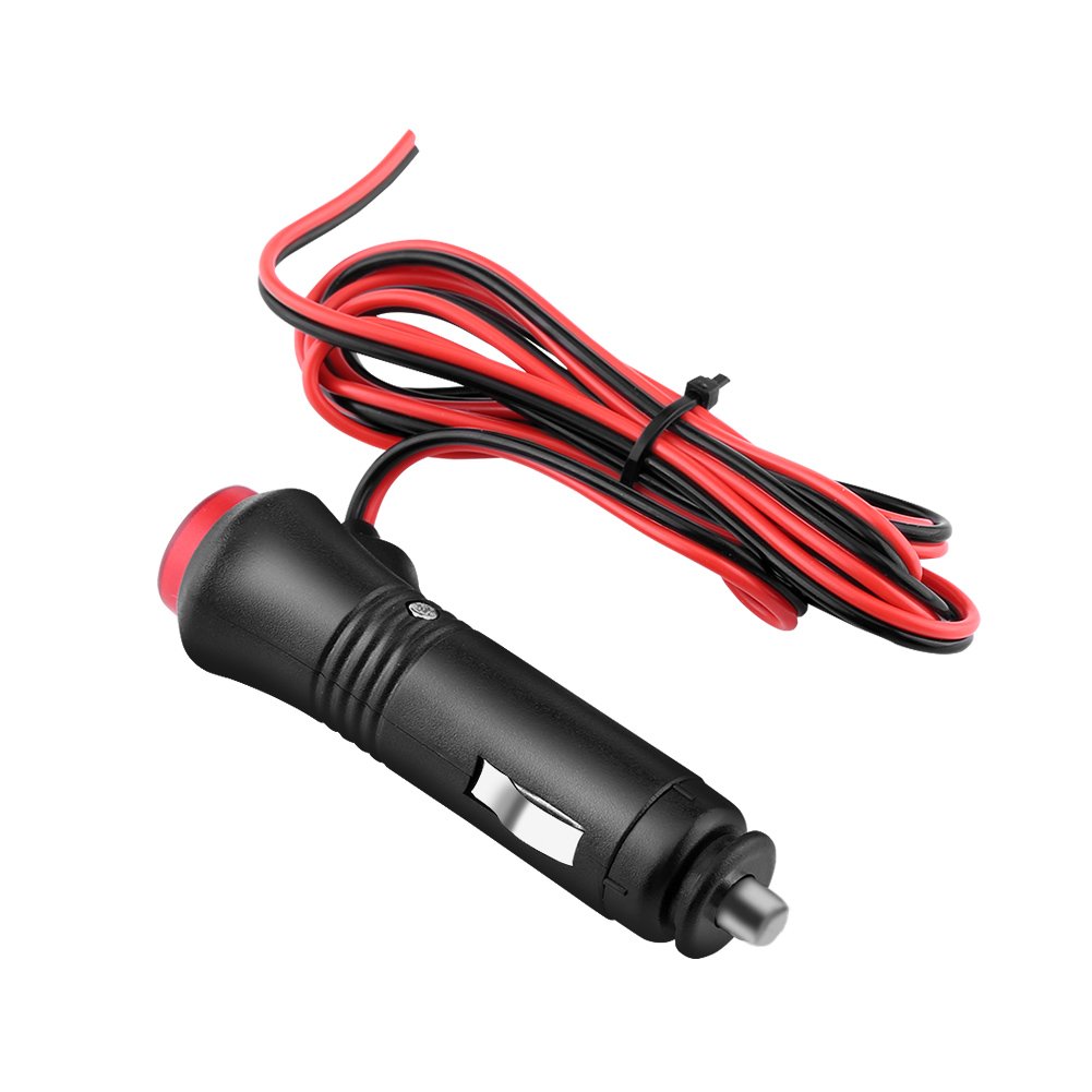 Auto Zigarettenanzünder Stecker, Auto 12V-24V Zigarettenanzünder Stecker mit Ein/Aus Schalter 1,5m Verlängerungskabel Ersatz-Auto-Zigarettenanzünderstecker für Auto, Motorrad, Traktor von Ejoyous